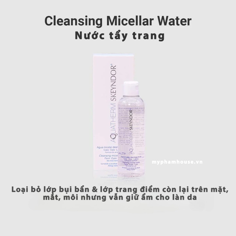 Skeyndor Aquatherm Cleansing Micellar Water 200ml - Nước tẩy trang cho da nhạy cảm